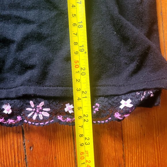 NWT Silk Black Beaded Cardigan Pierre Cardin, sz L-XL - Picture 7 of 10